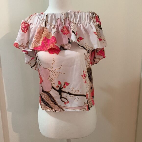 Express Ruffle Off Shoulder Top - Picture 2 of 5